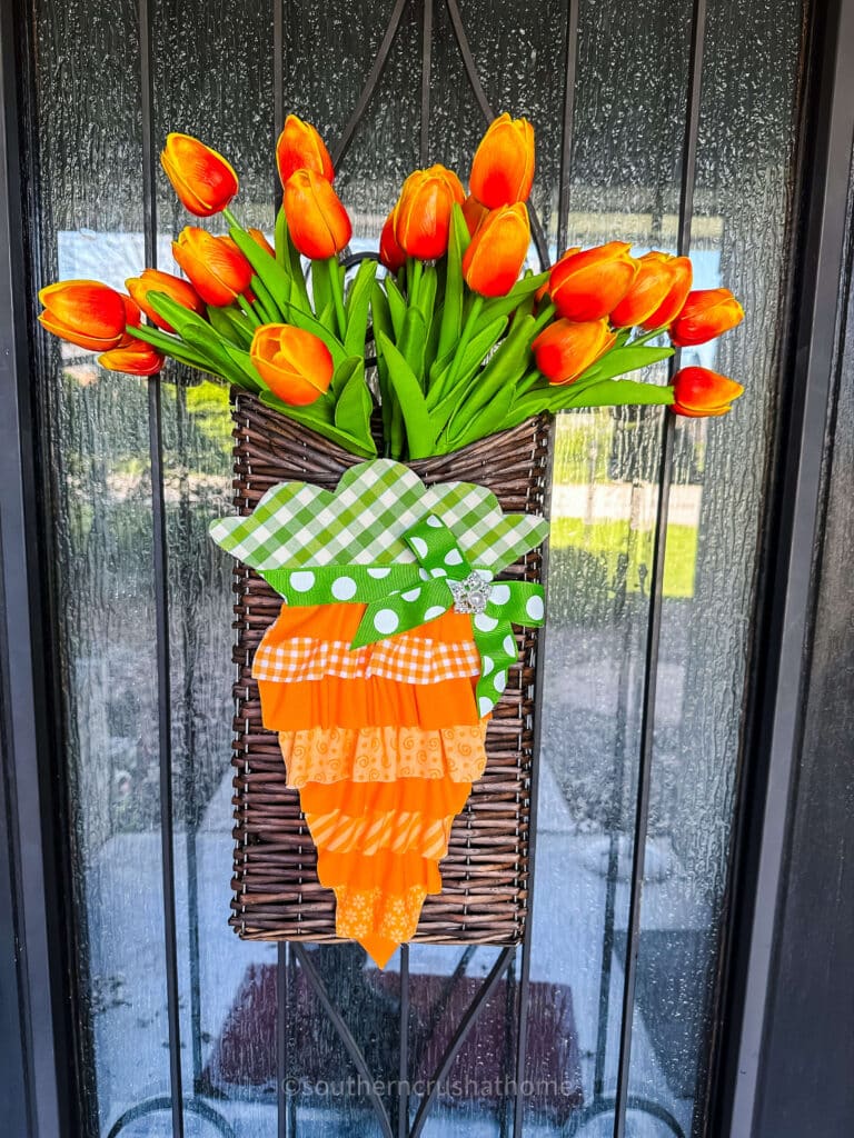 another view of carrot wreath