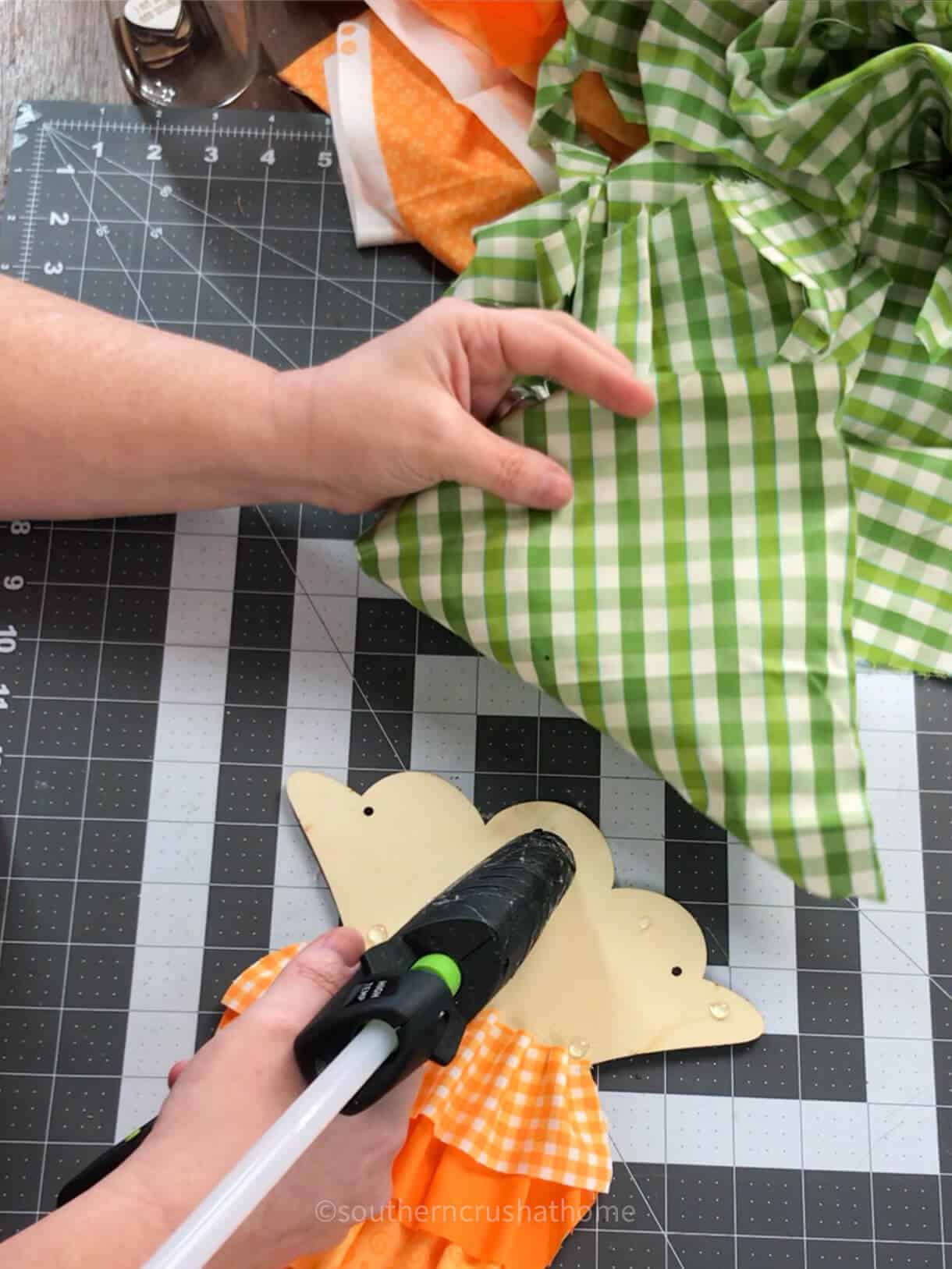 gluing fabric