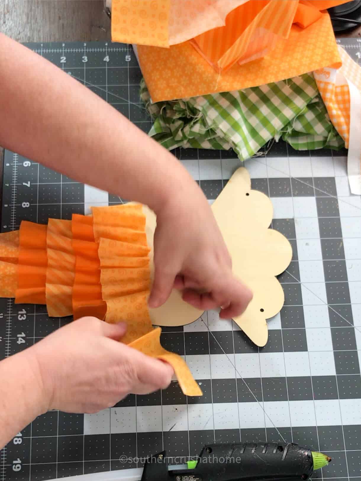 making ruffles