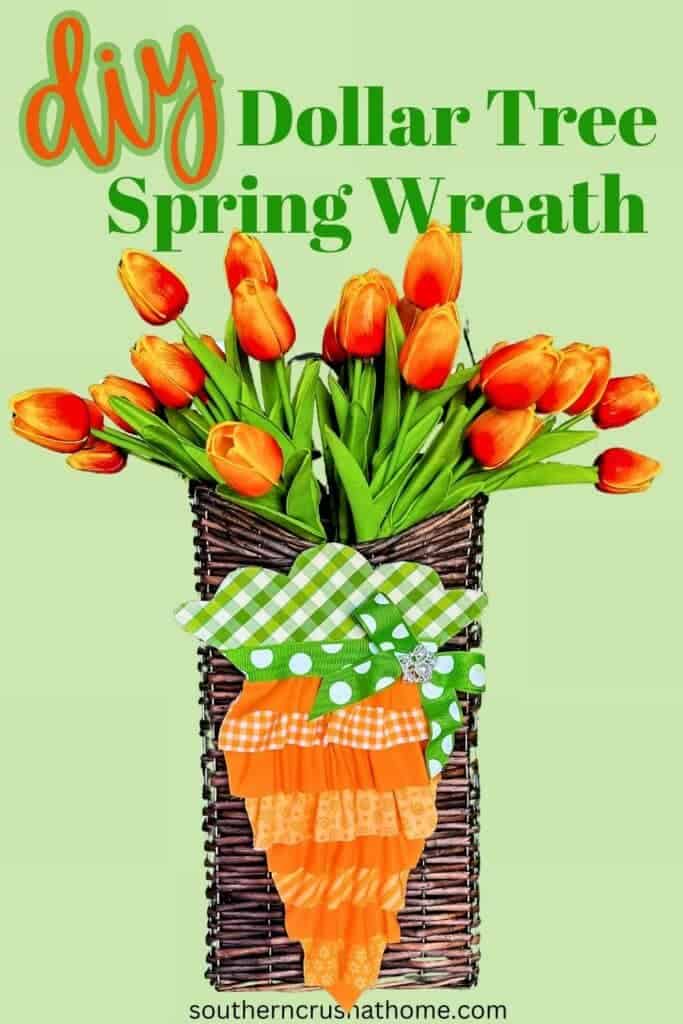 Spring Wreath with Ruffled Carrot PIN