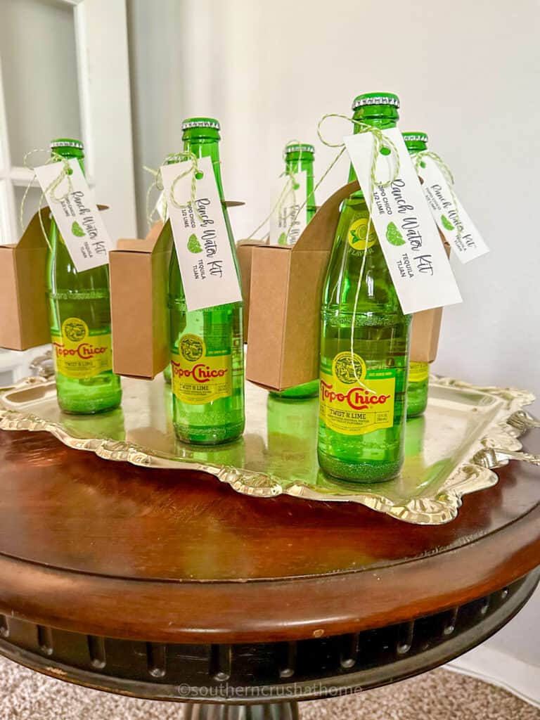 topo chico ranch water kits on bottles