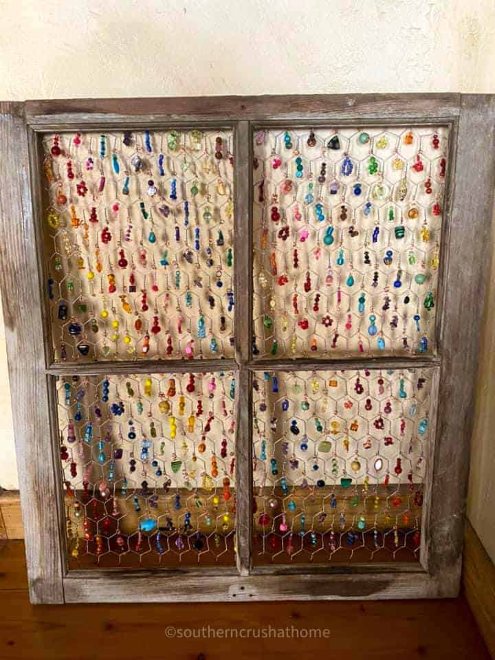 old window frame sun catcher