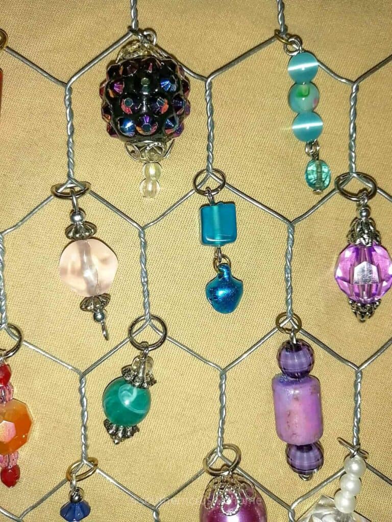 up close beads on sun catcher