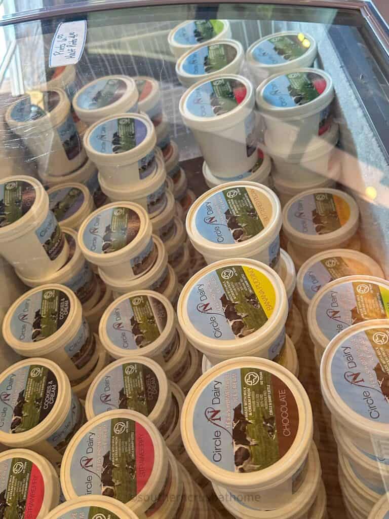 ice cream at Circle N Dairy