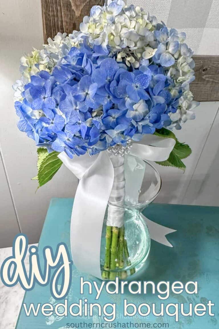 DIY Hydrangea Wedding Bouquet PIN