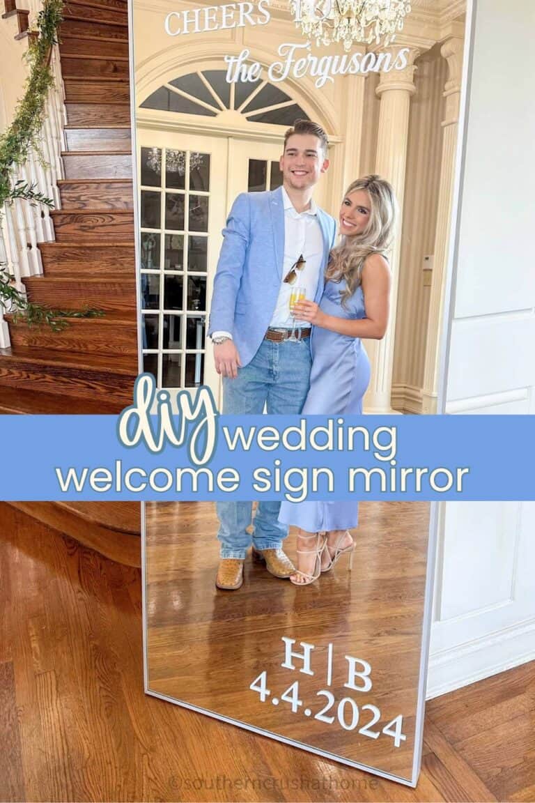 DIY Wedding Welcome Sign Mirror