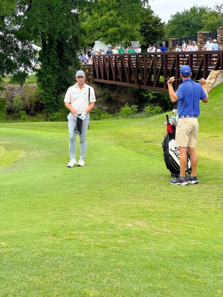 players at golf event