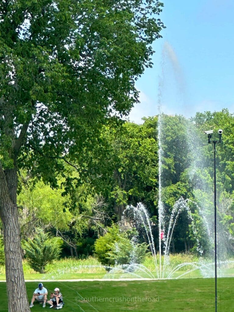 fountain at the golf course
