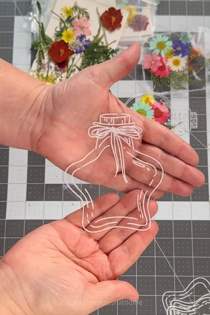 clear sticker in star shape