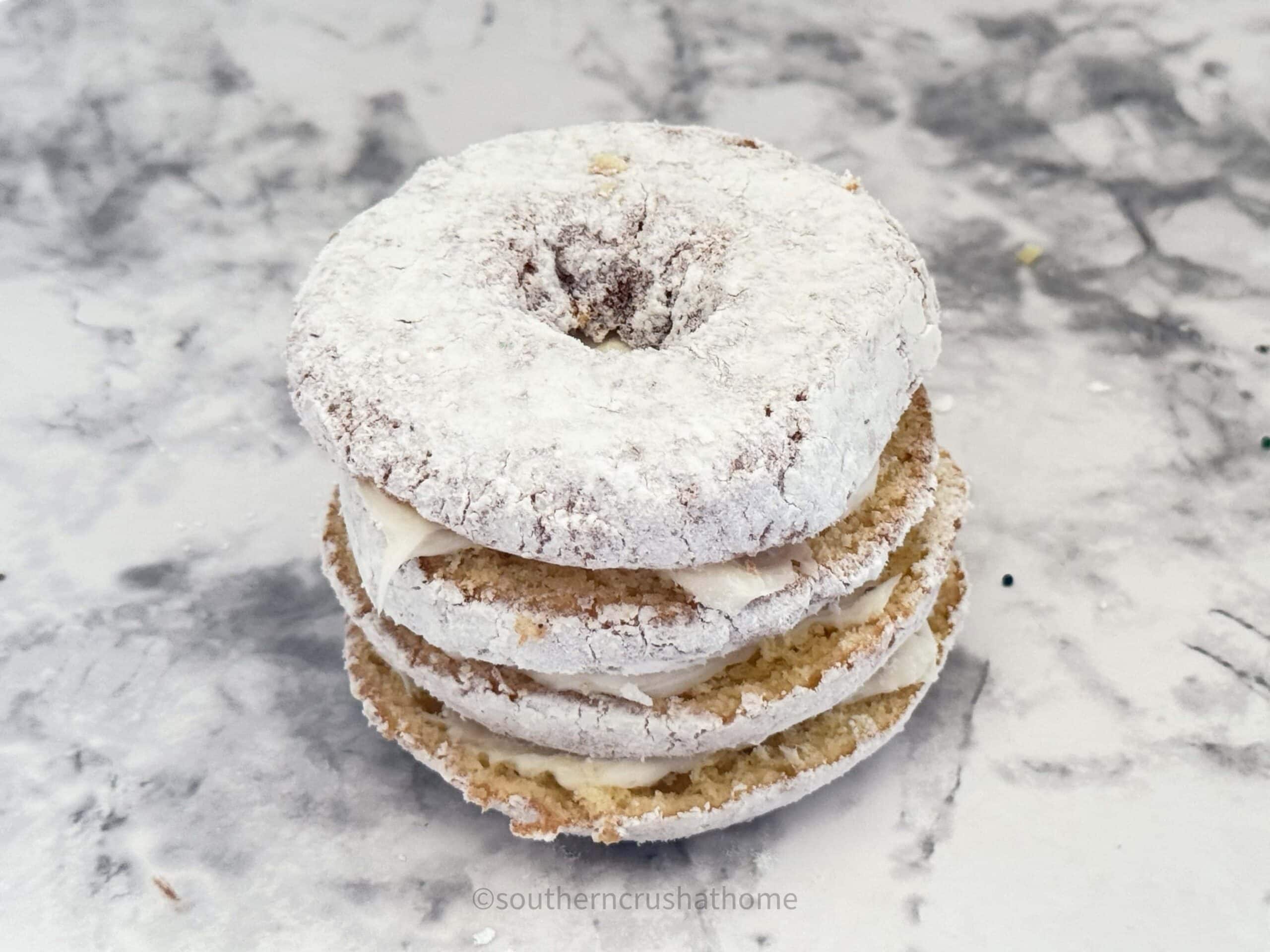 stacked donuts