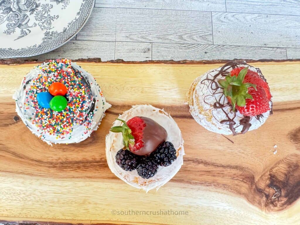 top of mini cakes