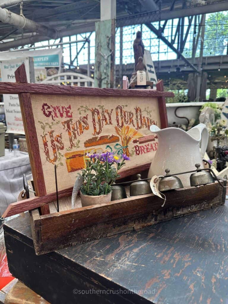 antique sampler sign