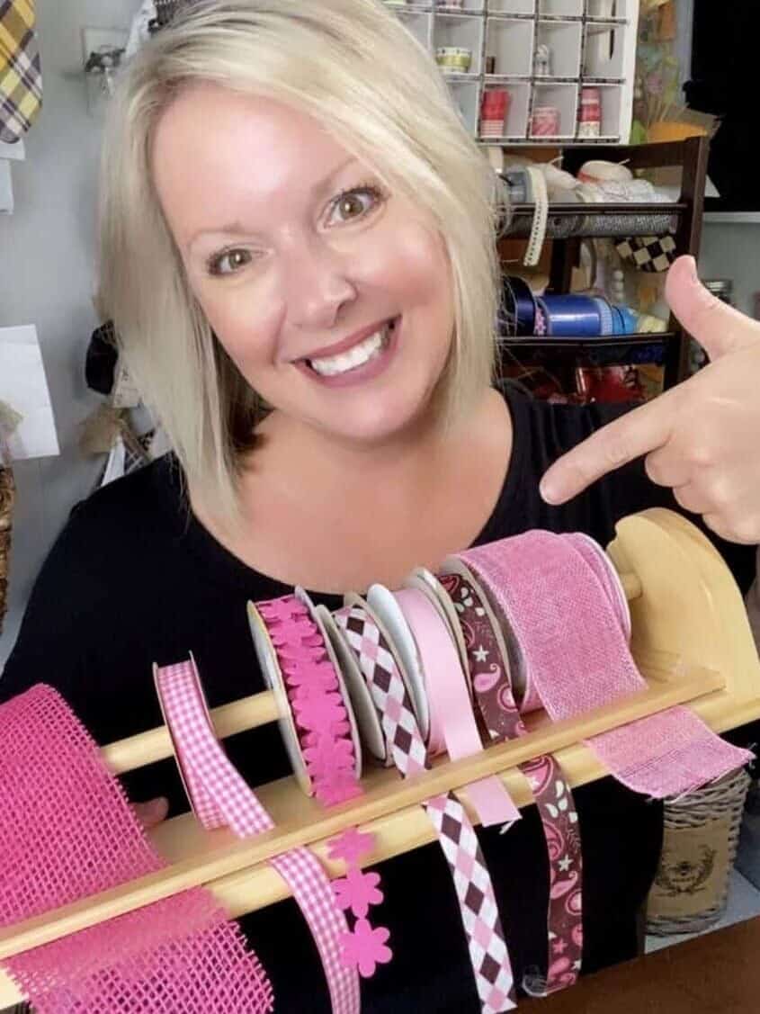 ribbon twine deco mesh holder