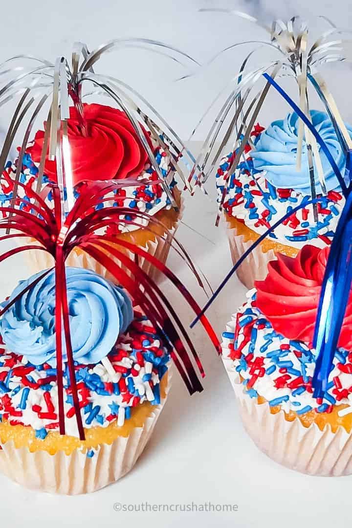 firework cupcakes