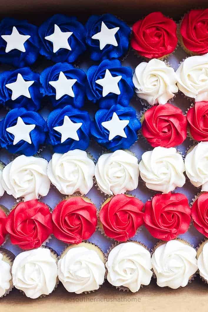 american flag cupcakes