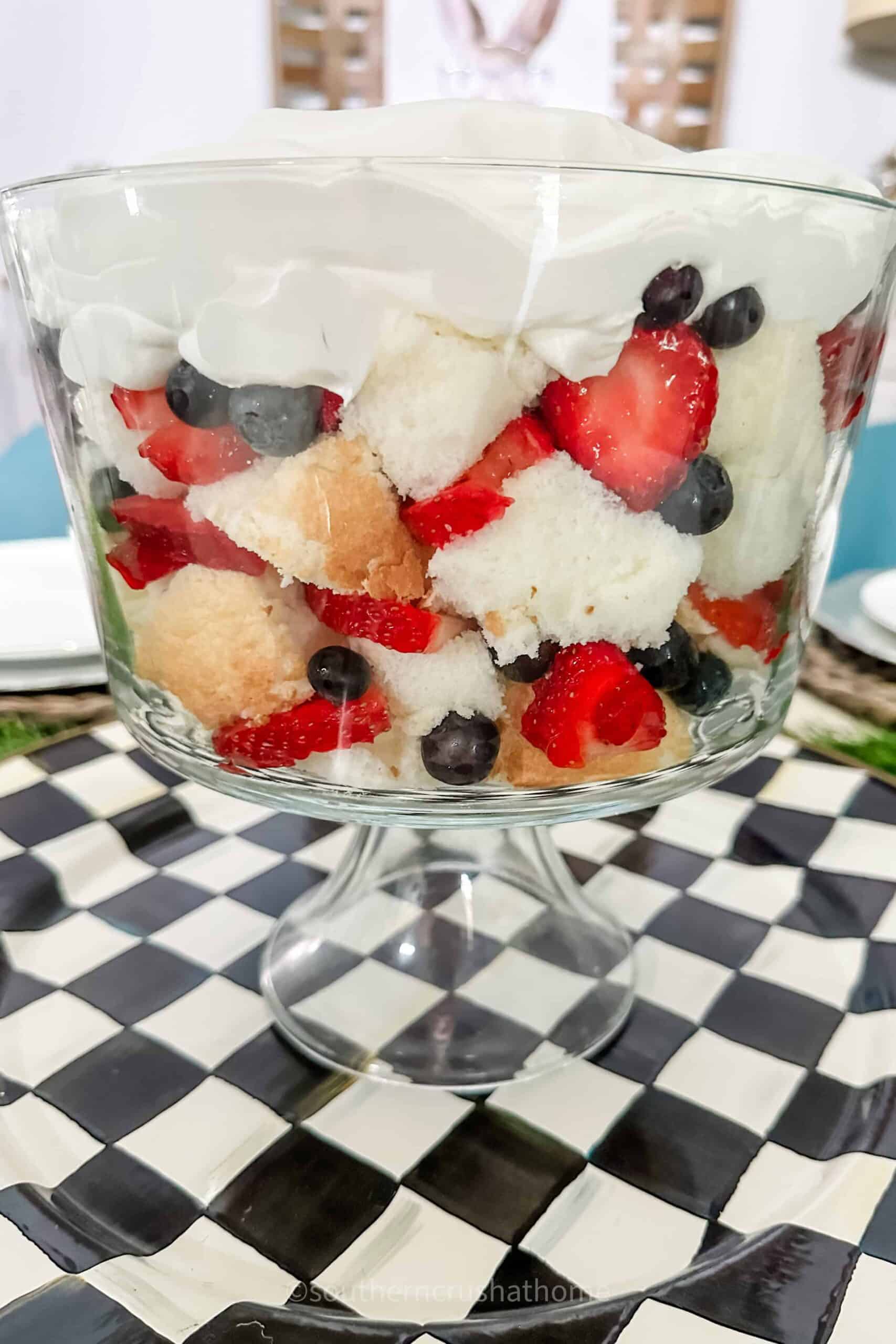 side view of trifle