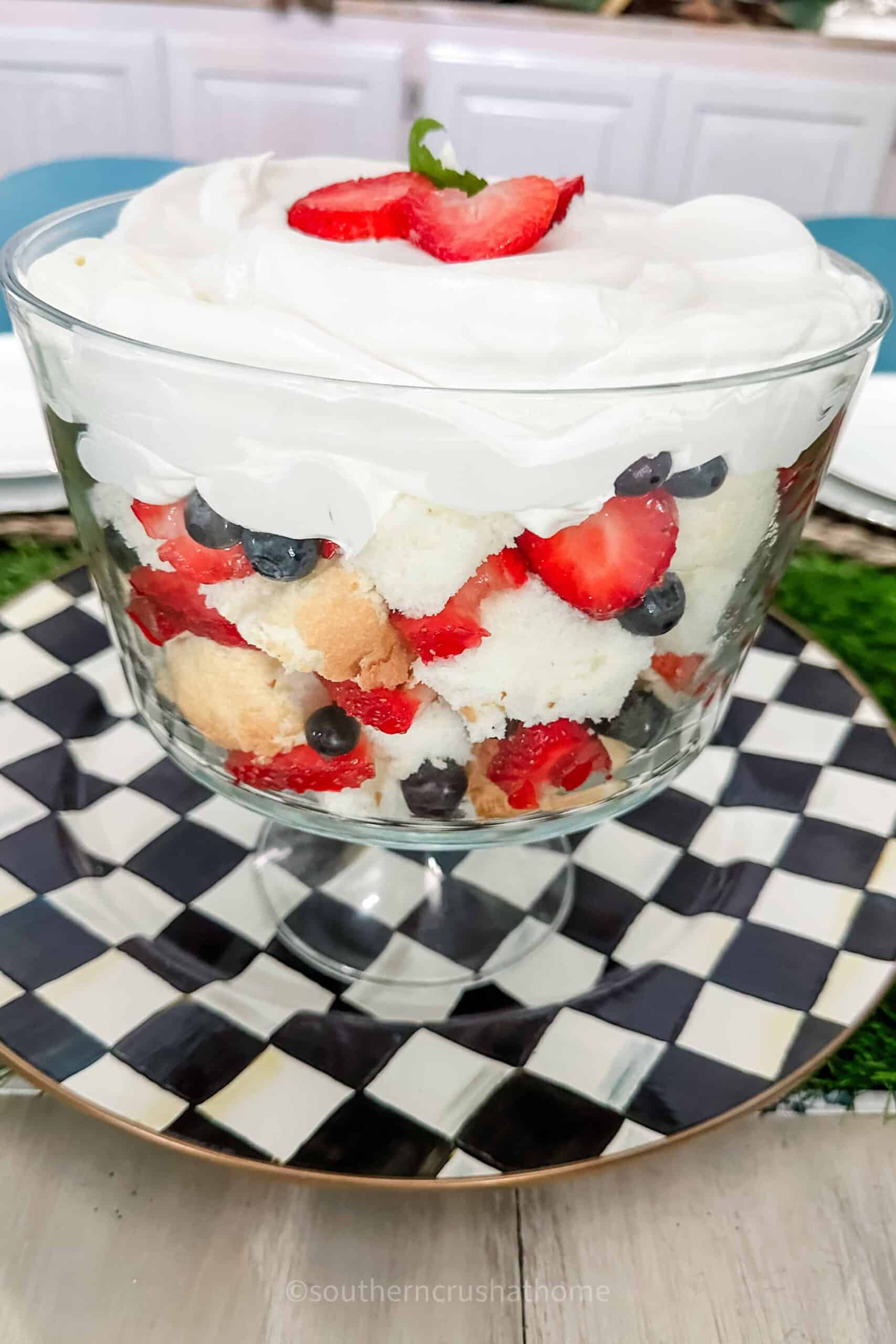 blueberry strawberry trifle