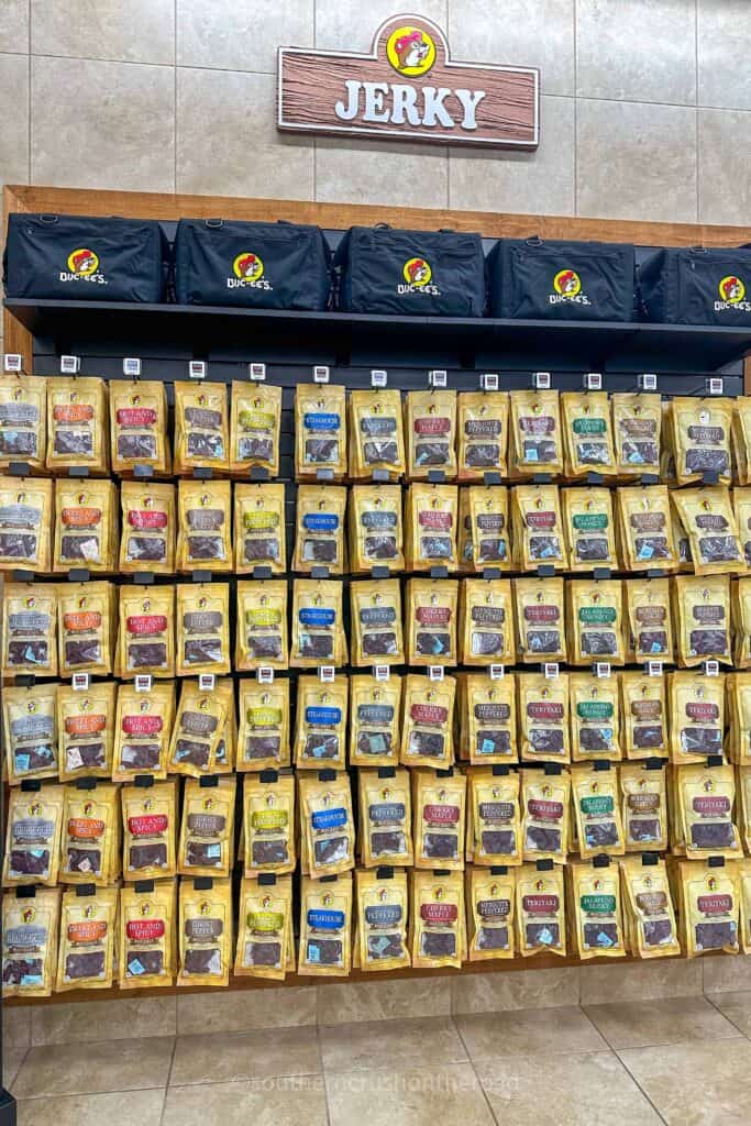 bucees beef jerky wall