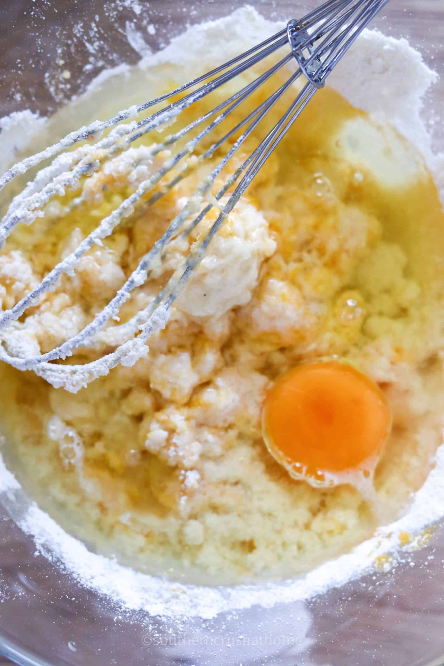 mixing batter