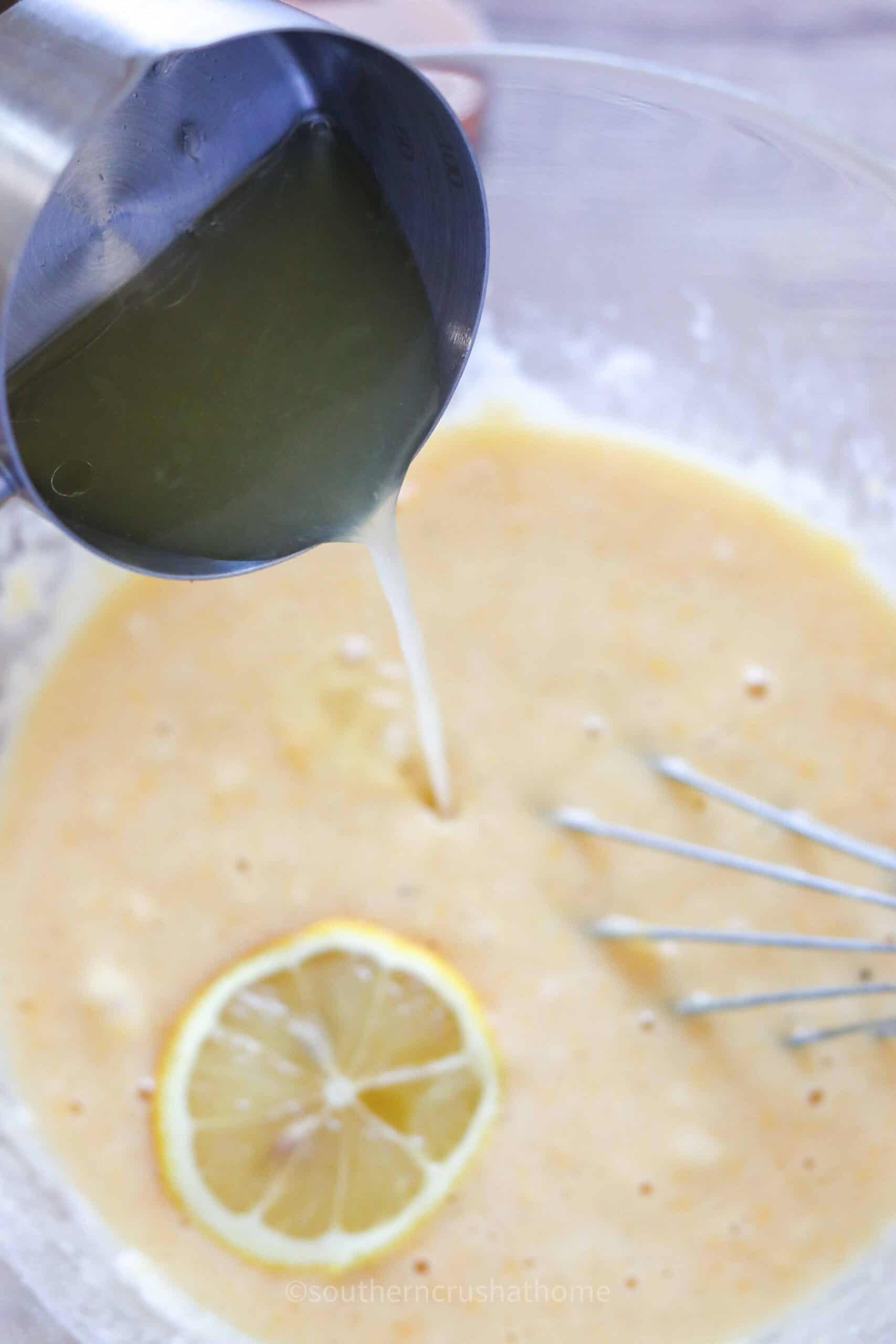 adding lemon juice to batter