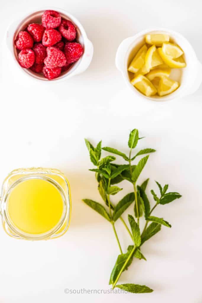 raspberry lemon mint mocktail ingredients