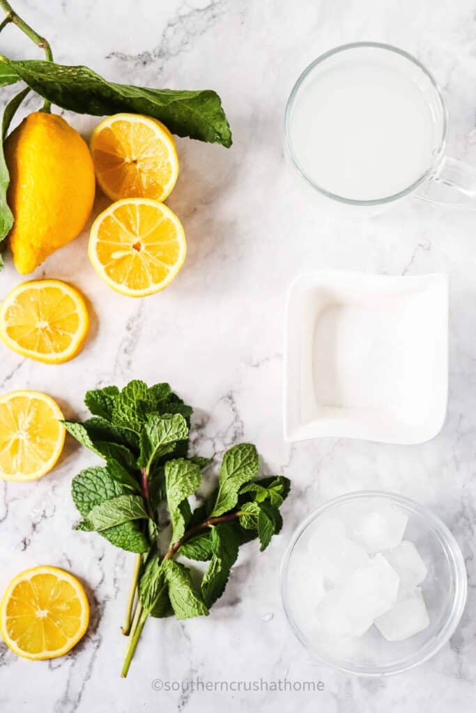 lemon mint mocktail ingredients