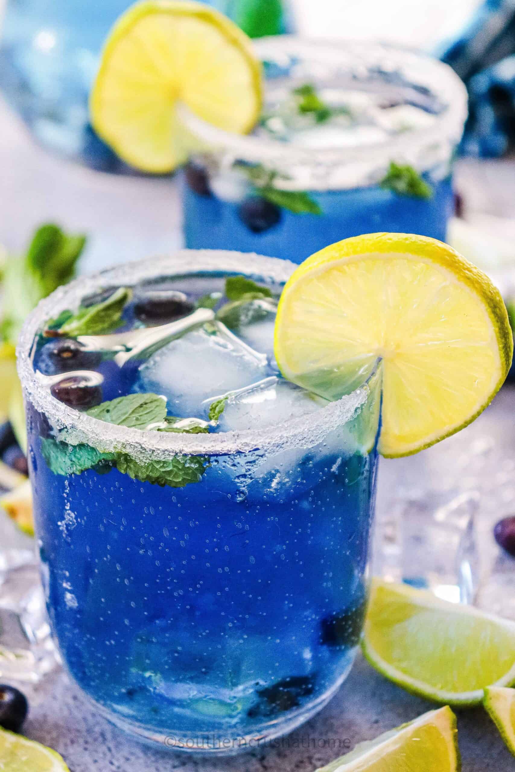 blueberry mint mocktail