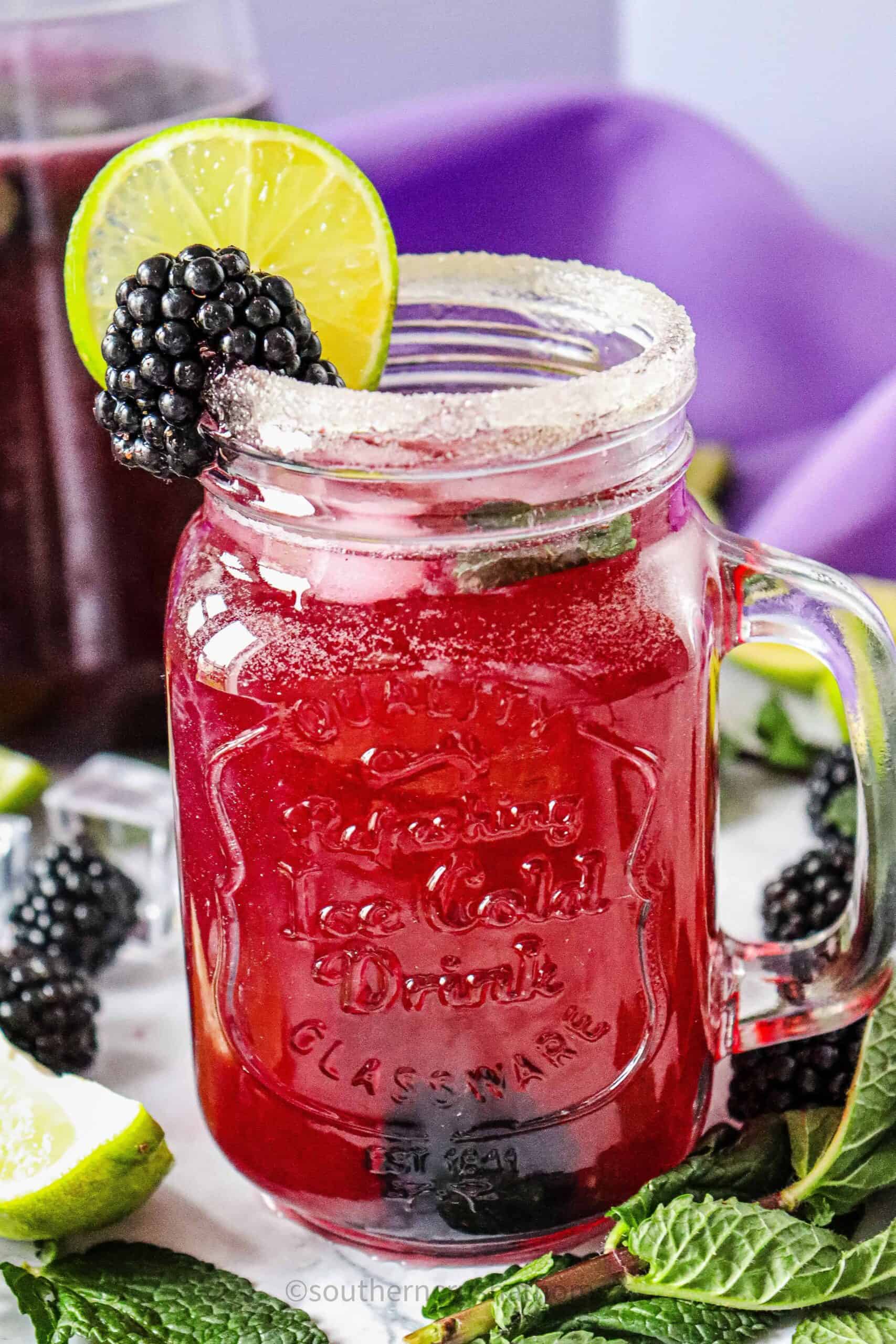 blackberry mint mocktail