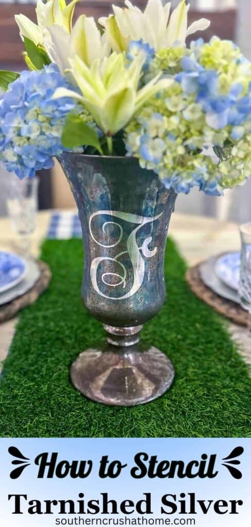 Tarnished Silver Vase PIN