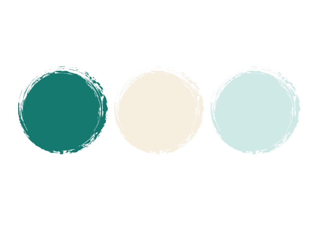 teal and cream color palette