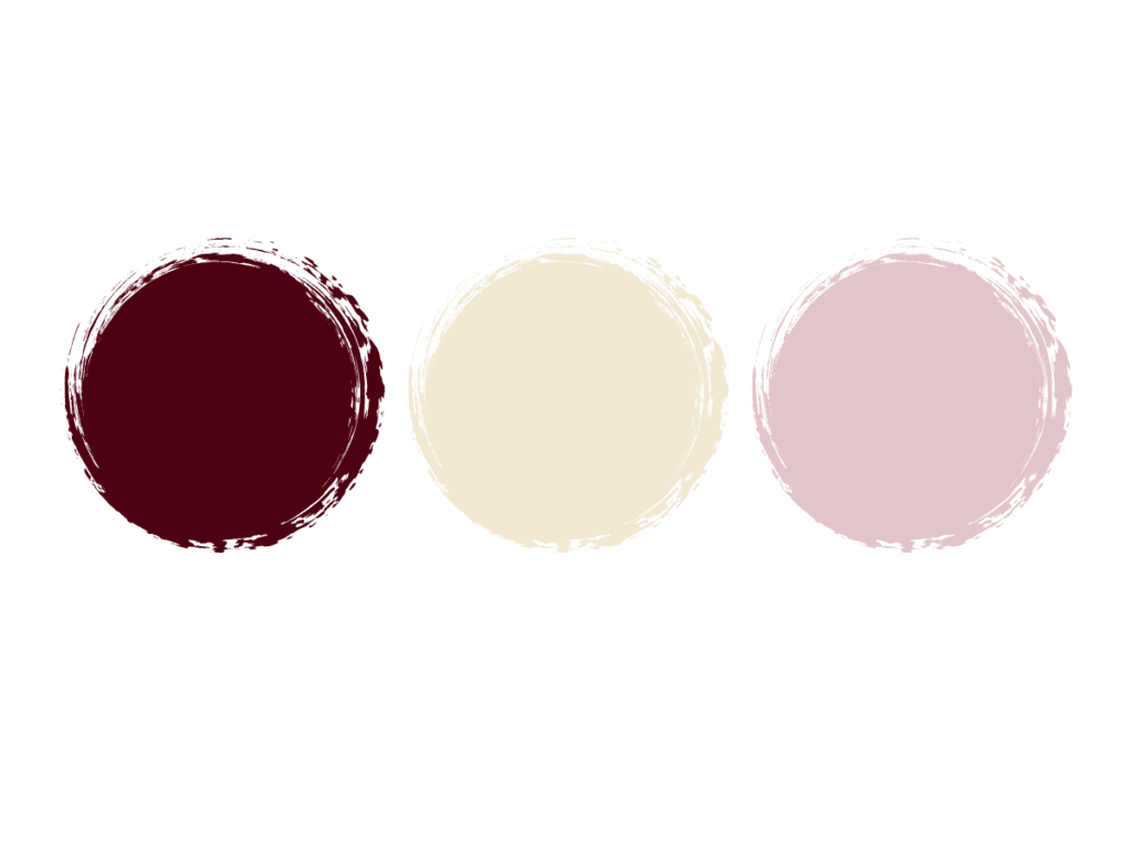 plum and ivory color palette