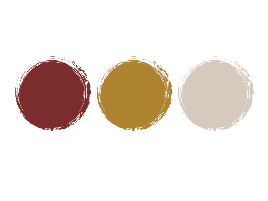 deep burgundy and gold color palette