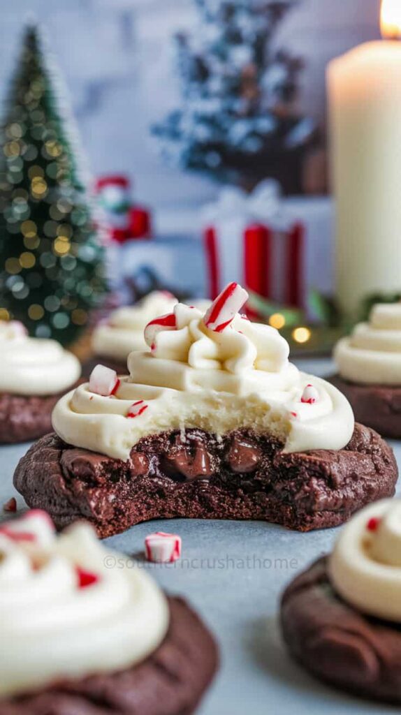 bit out of a peppermint cookie