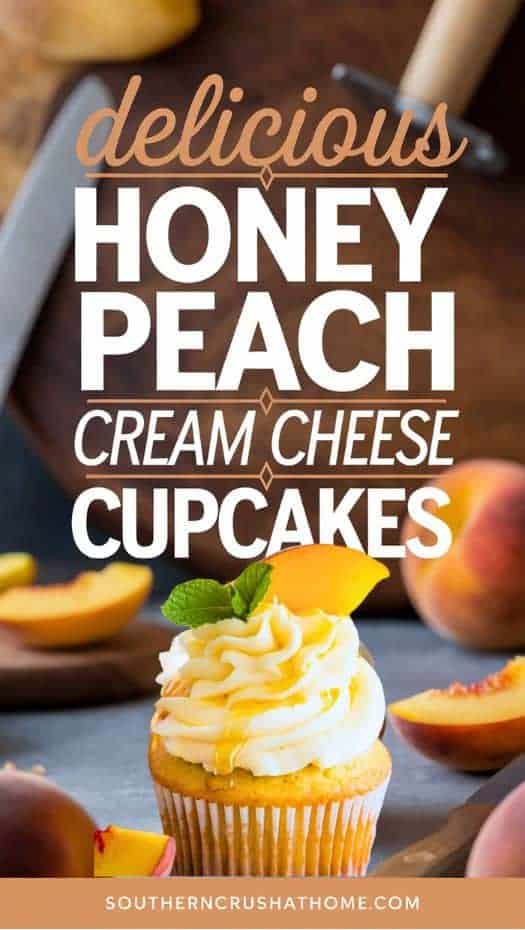 Honey Peach Cream Cheese Cupcake PIN