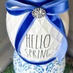 close up of DT Stacked Easter Egg Topiary