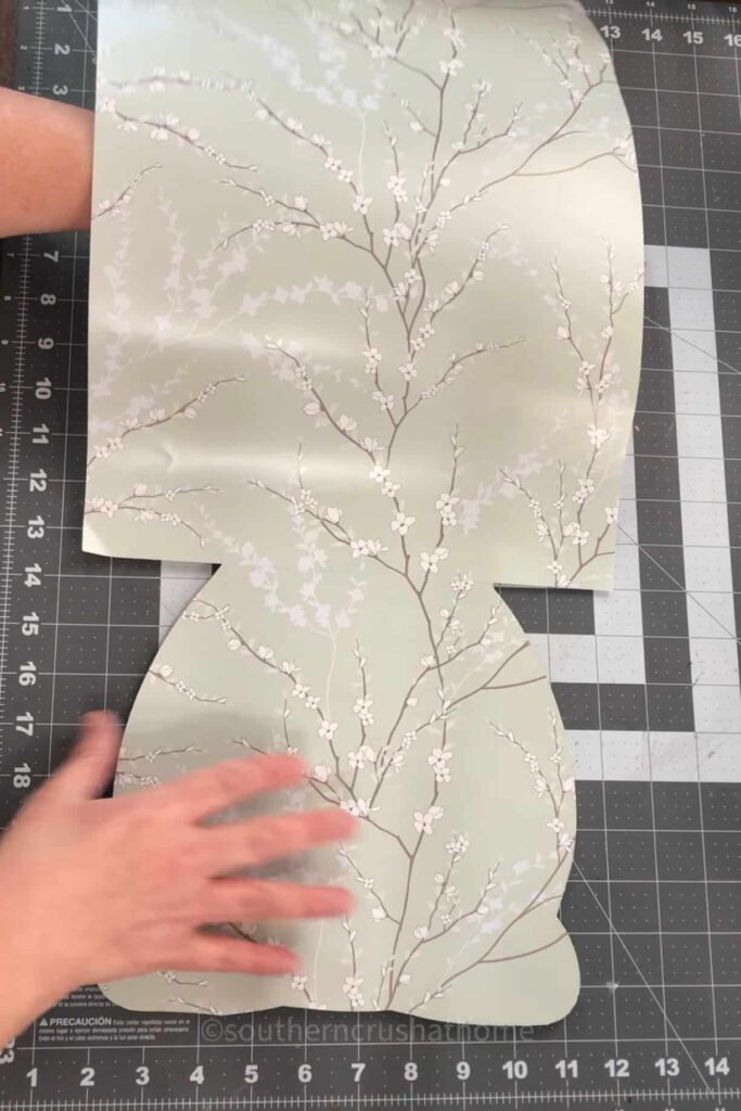 aligning peel and stick wallpaper