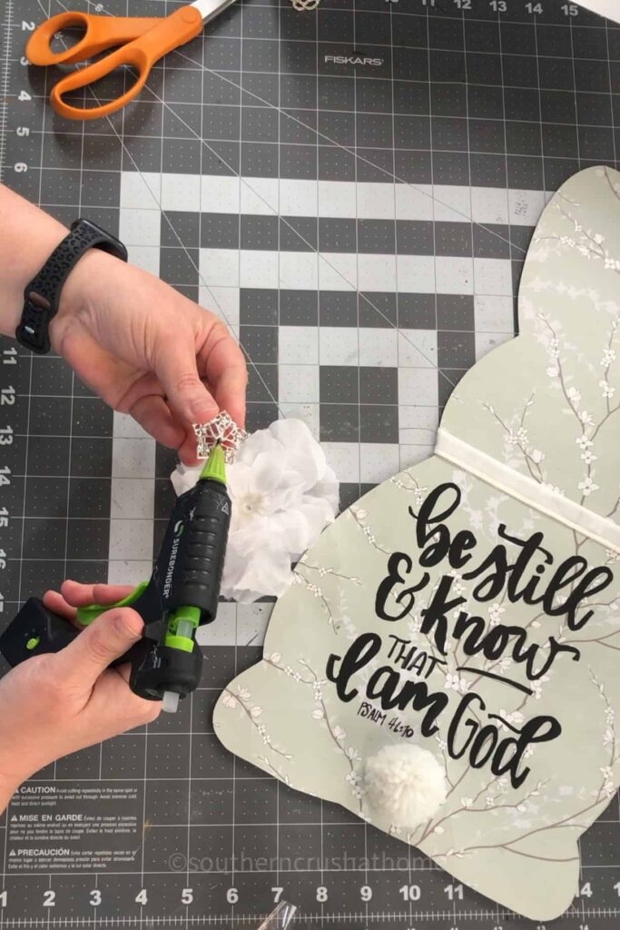 adding bling to flower