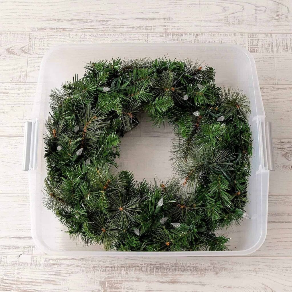 plastic storage for wreaths
