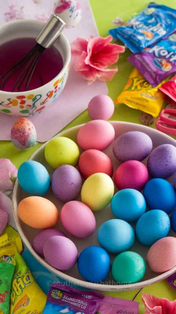 KoolAid Easter Colorful Eggs