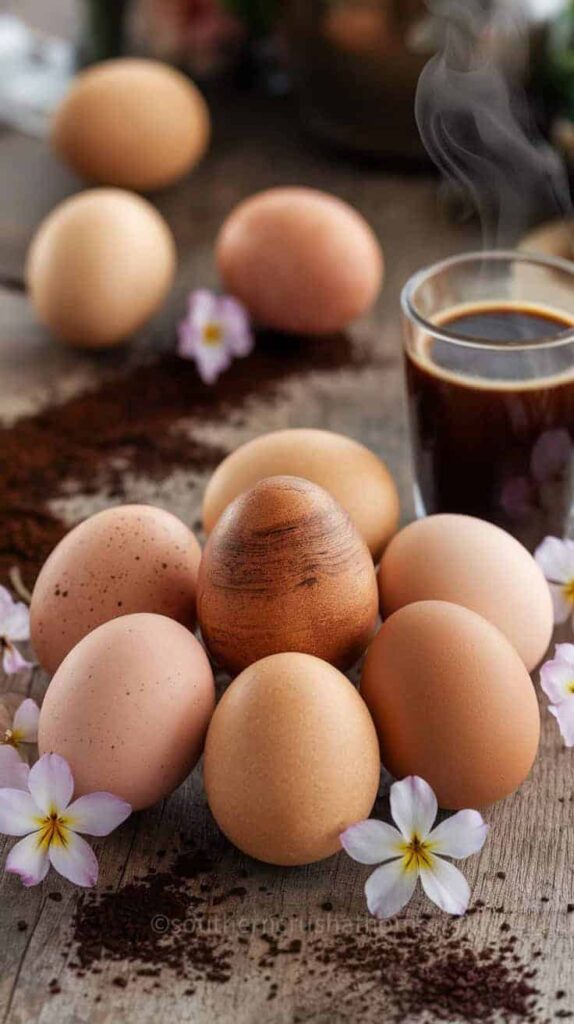 coffee stained eggs