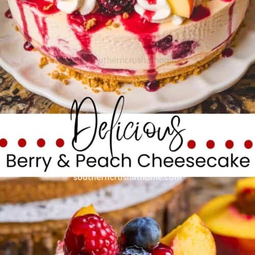 Berry and Peach Cheesecake PIN