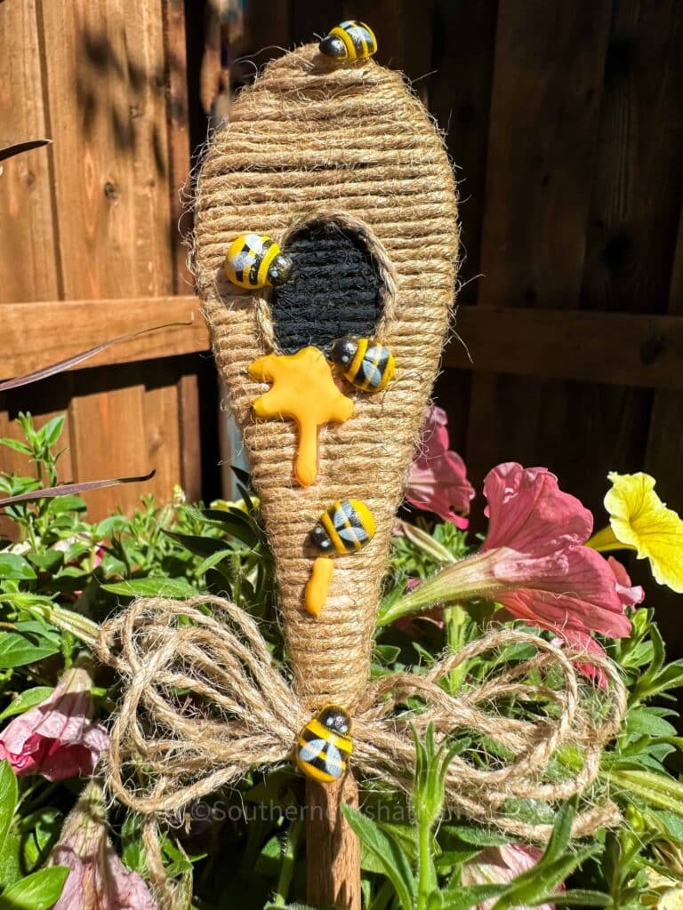close up of Bee Skep Spoon