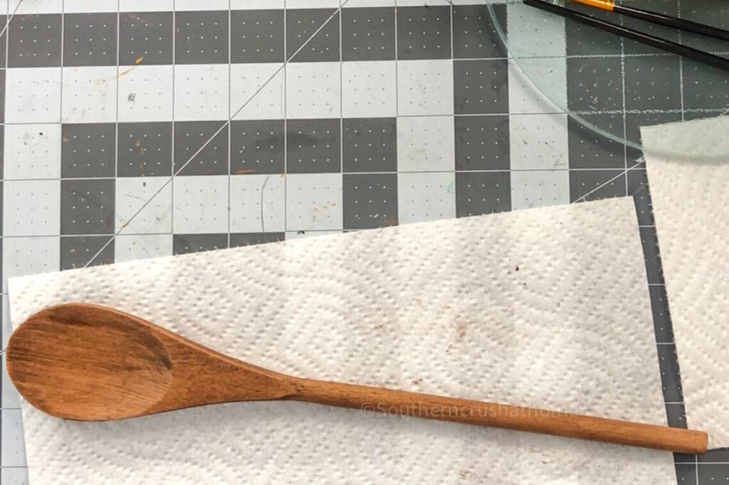 stained wooden spoon