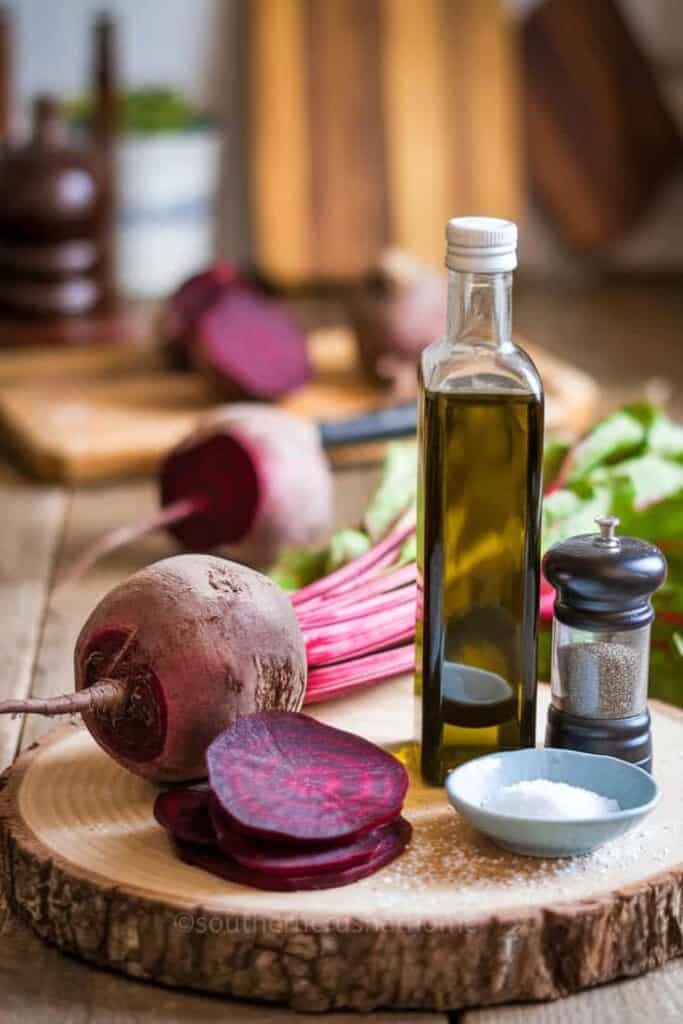 preparing crispy beet chips