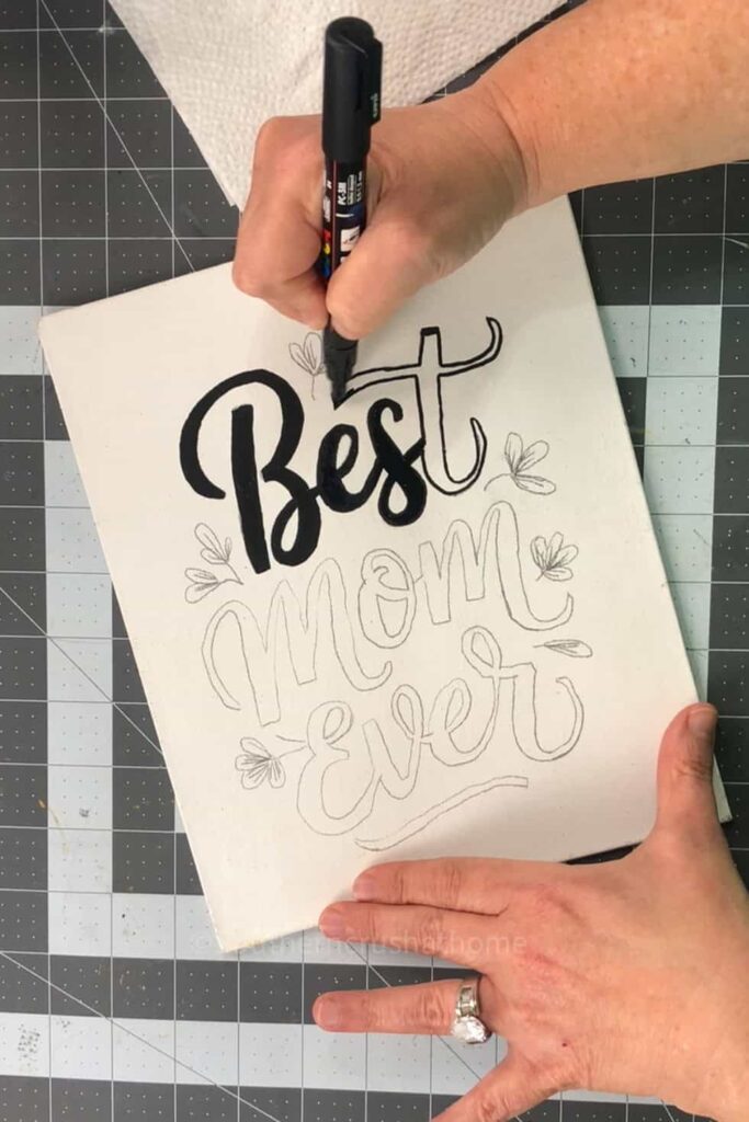 filling in template lettering design