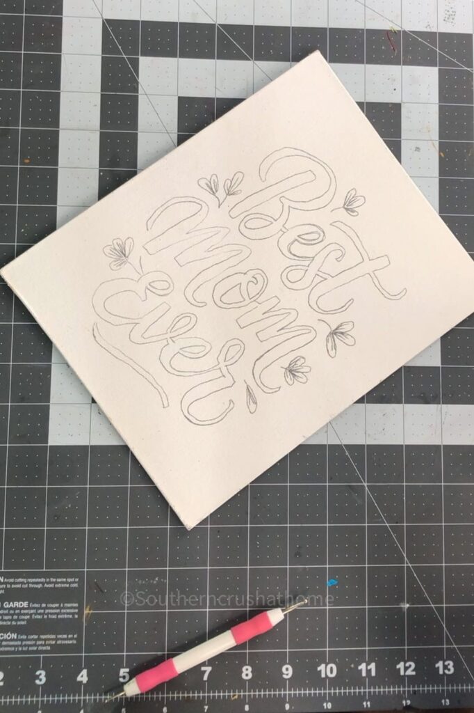 outline of lettering template
