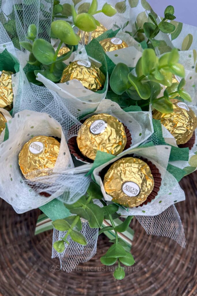 close up of Ferrero Rocher Bouquet