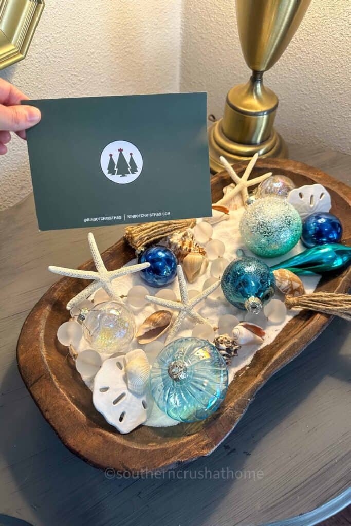 King of Christmas blue glass ornaments snowflake edition