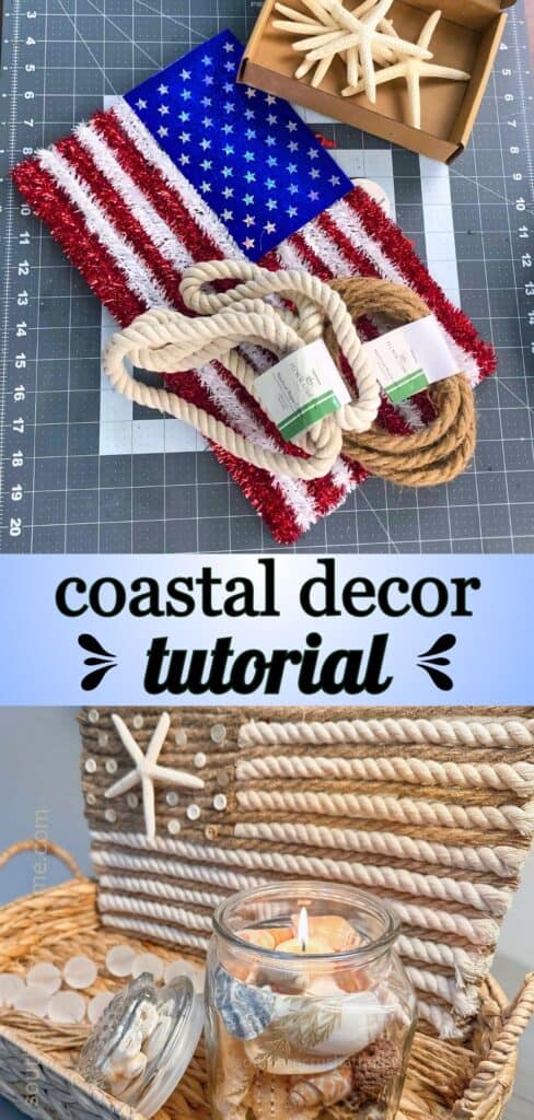 Nautical Rope Flag Coastal Decor PIN