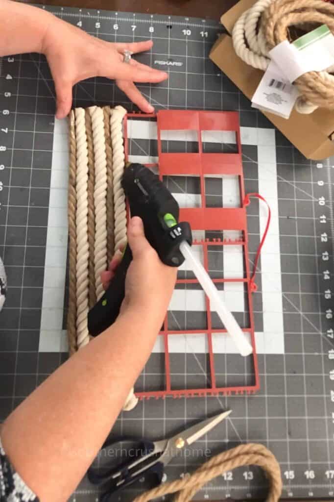 gluing nautical rope